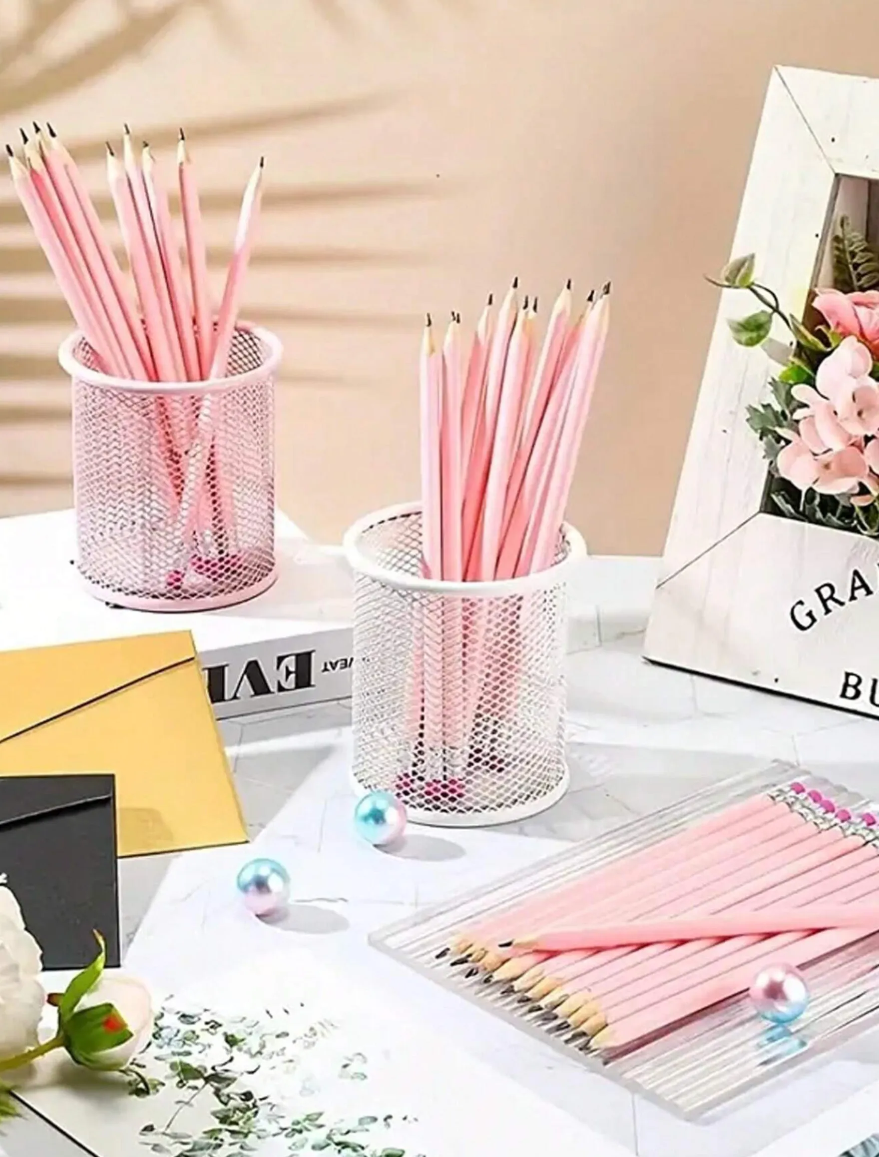 3Pcs Pink Pencil