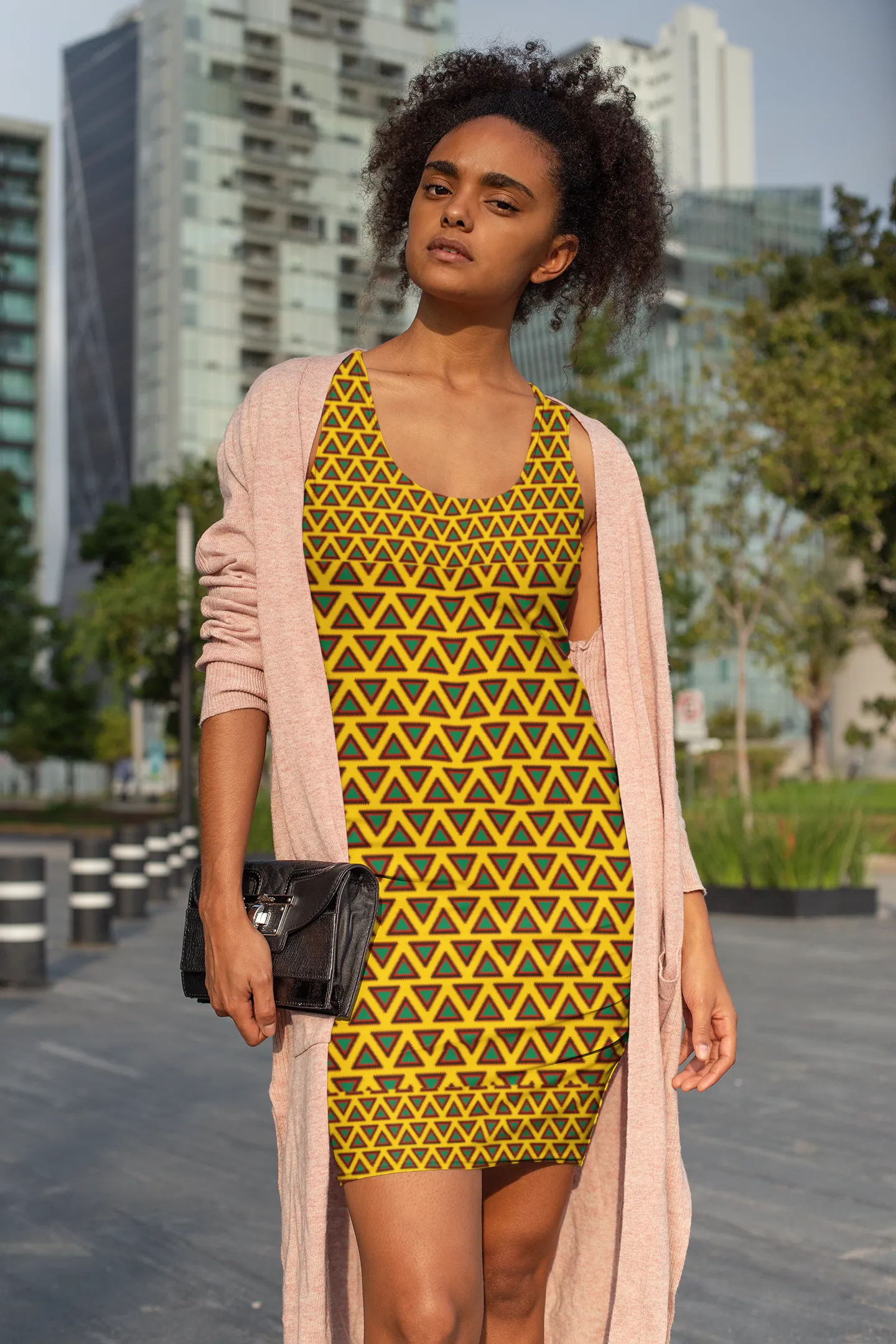 African Print Bodycon Dress