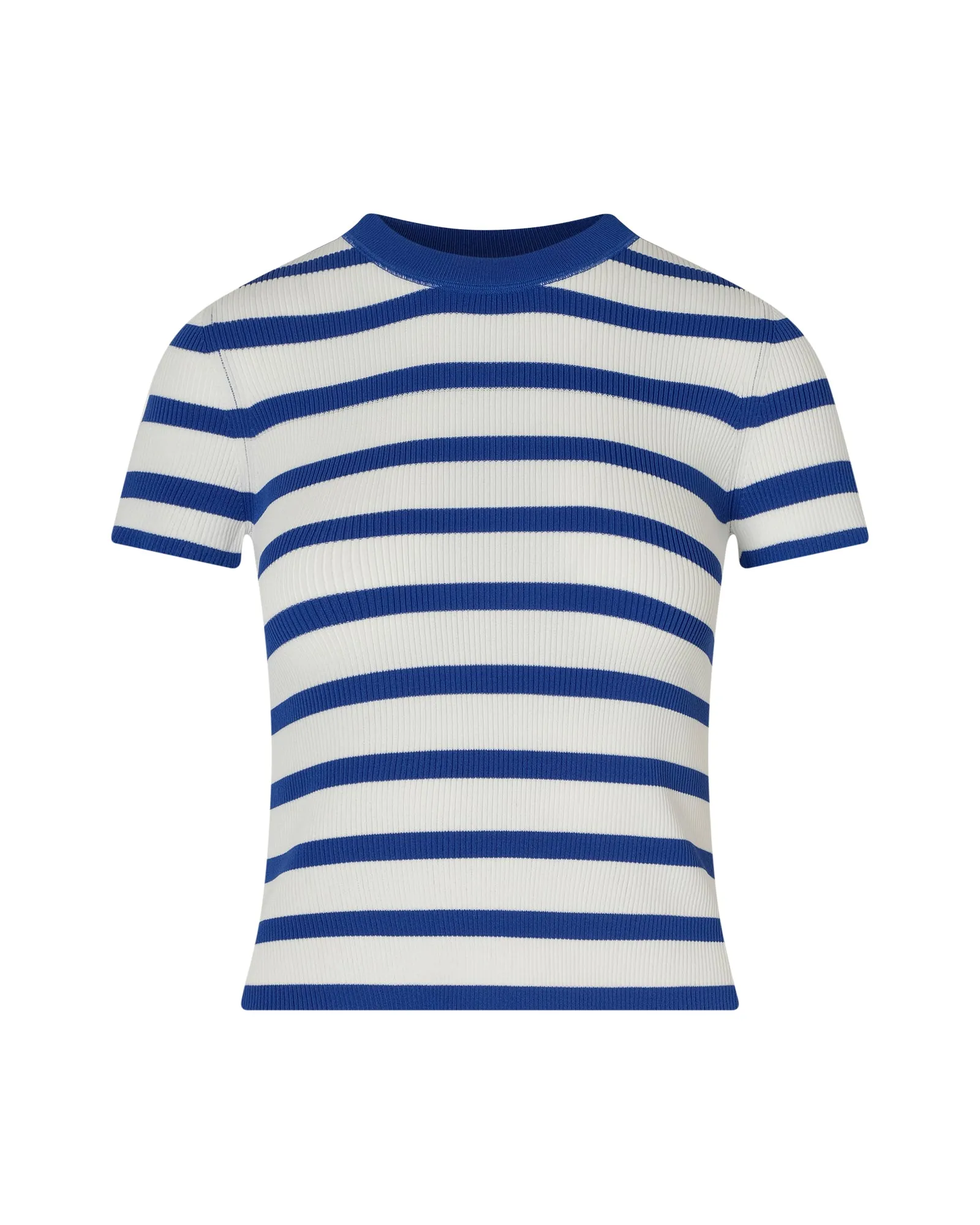 AGNES KNIT TEE - COBALT STRIPE