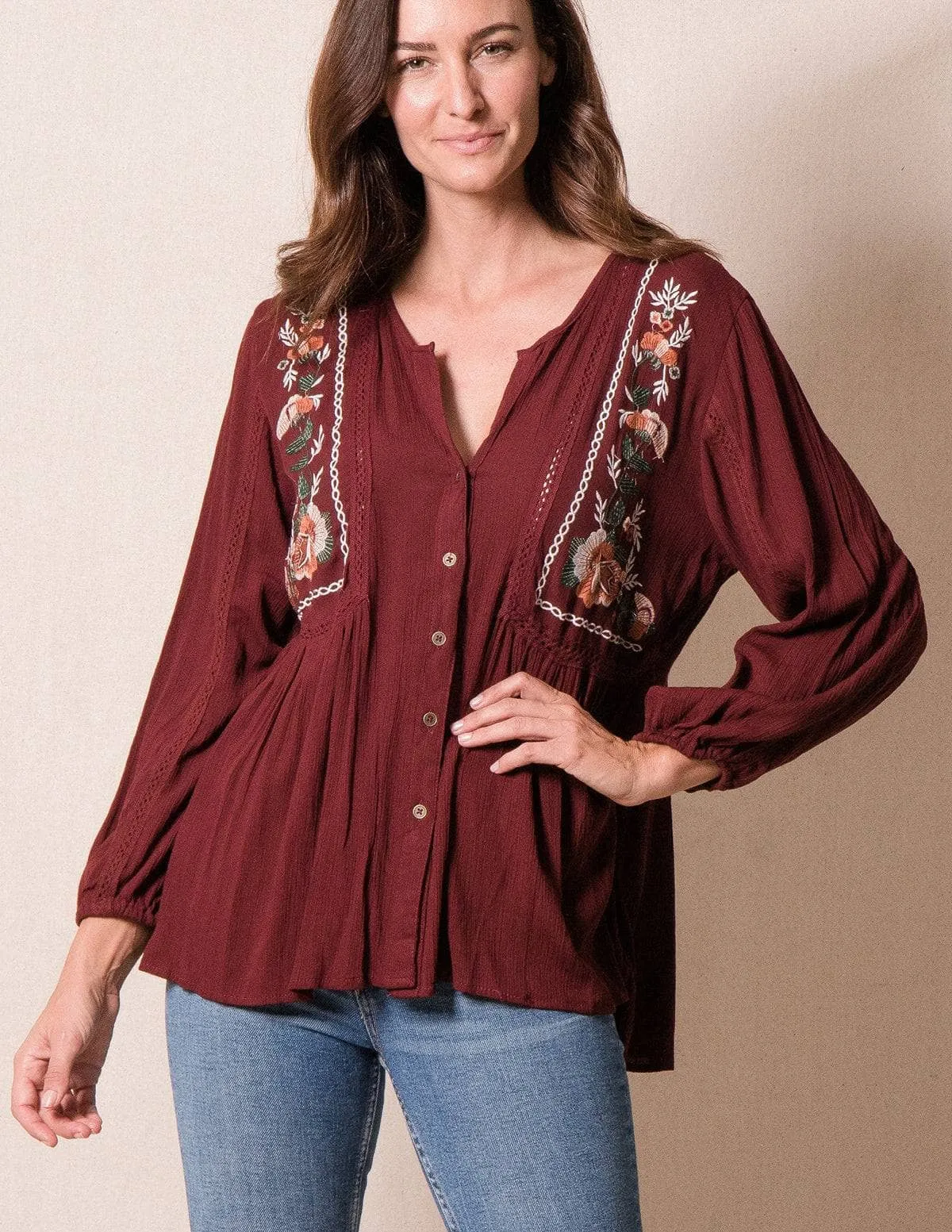 Alexia Embroidered Tunic - As-Is-Clearance