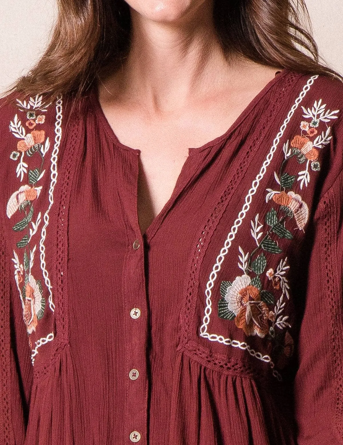 Alexia Embroidered Tunic - As-Is-Clearance