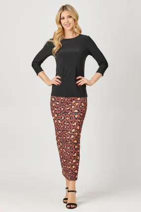 Amy Brown Leopard Pencil Skirt-Regular & Plus