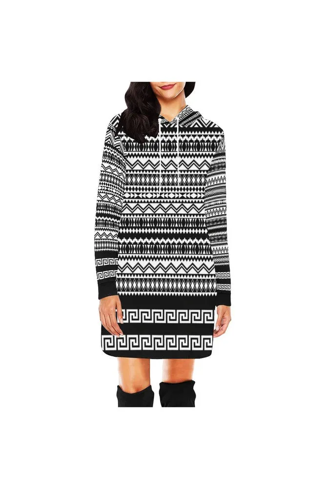 Aztec Hoodie Mini Dress