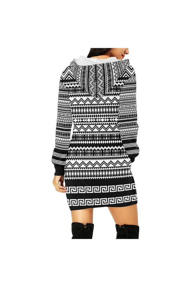 Aztec Hoodie Mini Dress