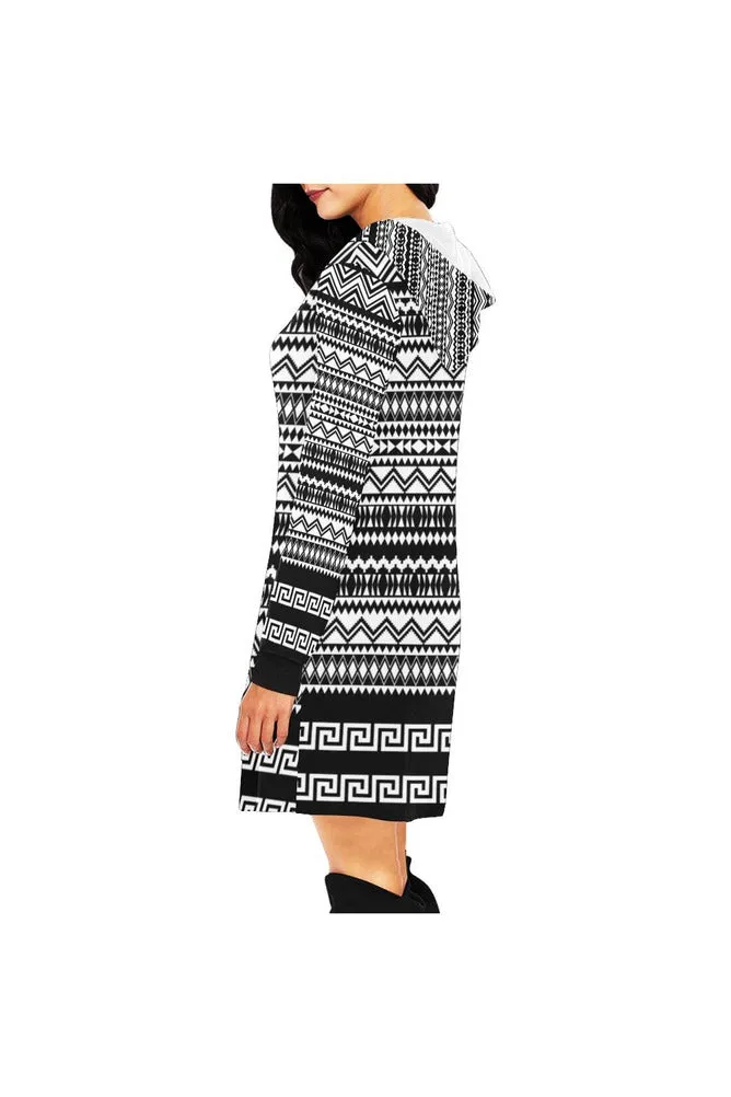 Aztec Hoodie Mini Dress