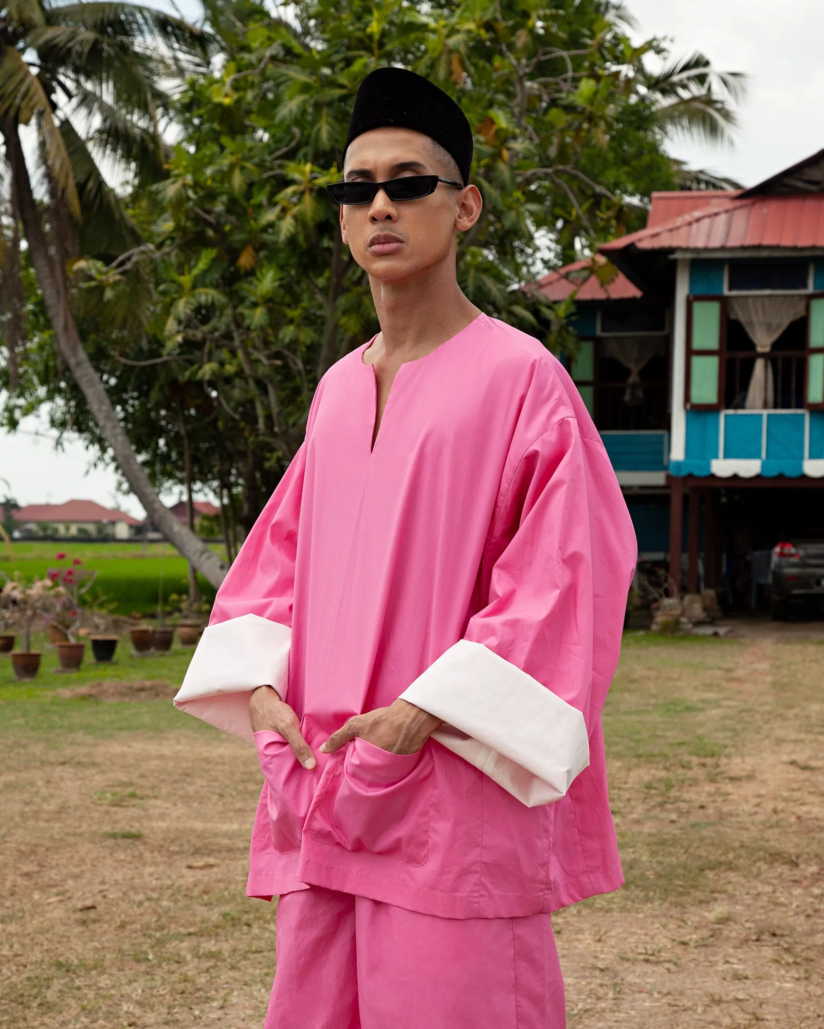 Baju Melayu Li Bai (Pink)