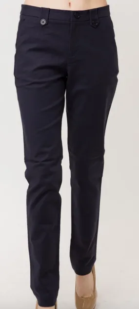 BLACK COTTON SKINNY PANTS