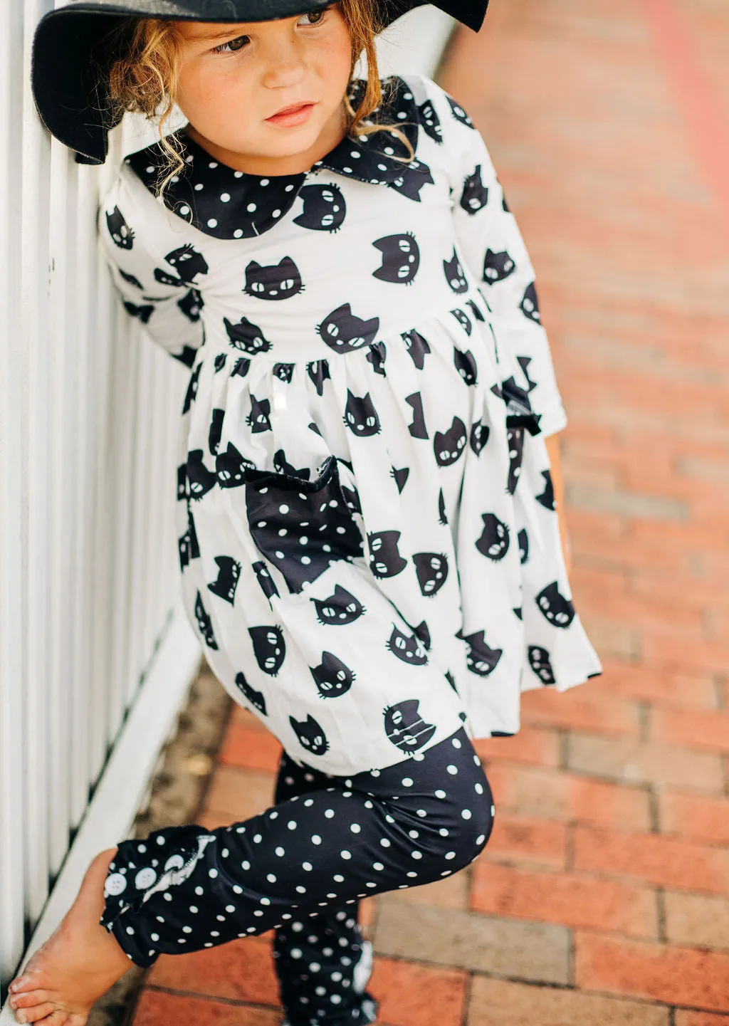 Black Polka Dot Leggings