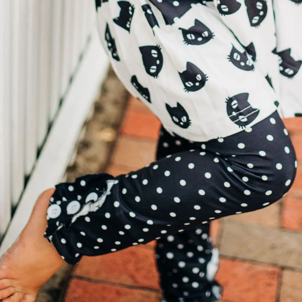 Black Polka Dot Leggings