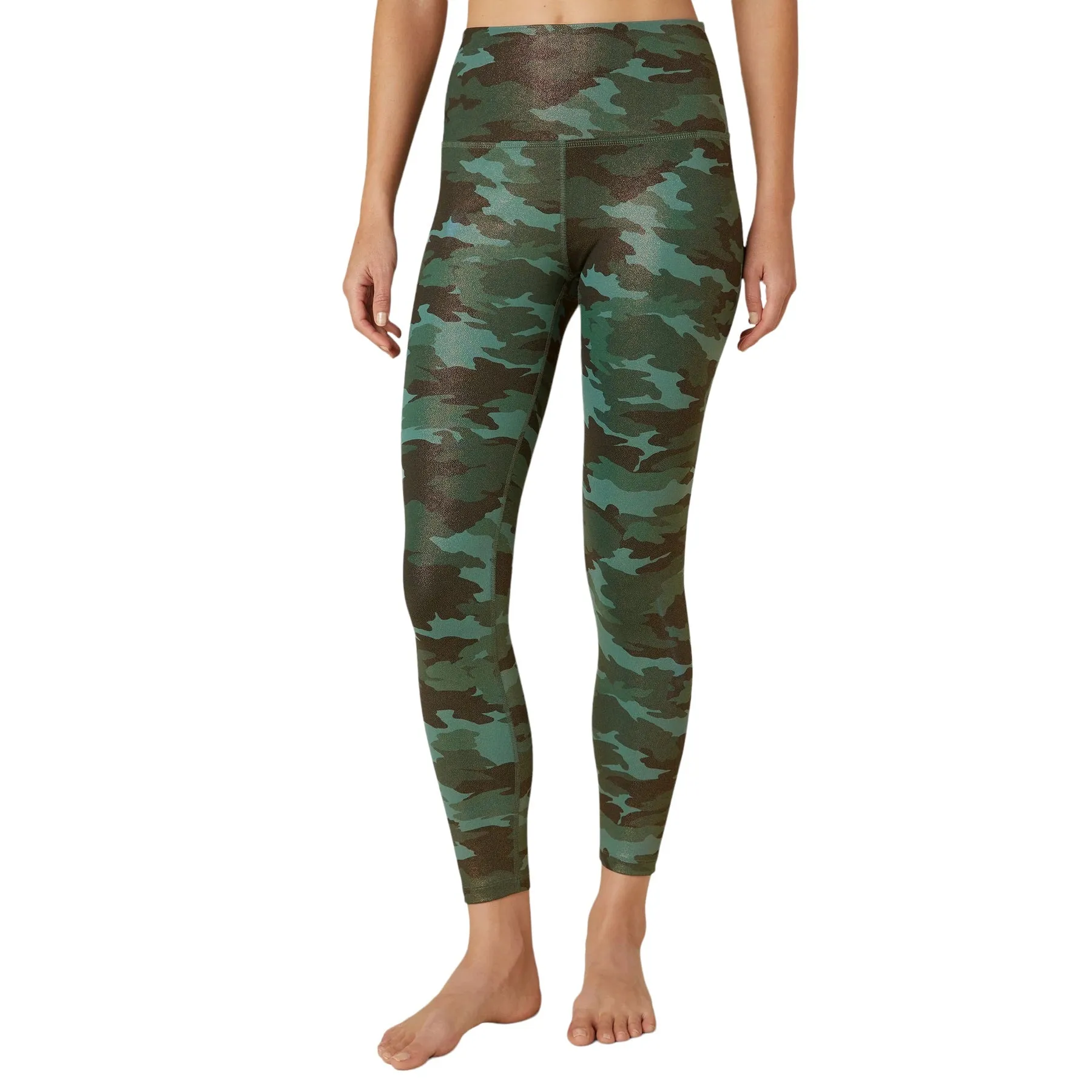 CAMO DUST POWERSHINE HIGH WAISTED MIDI LEGGING