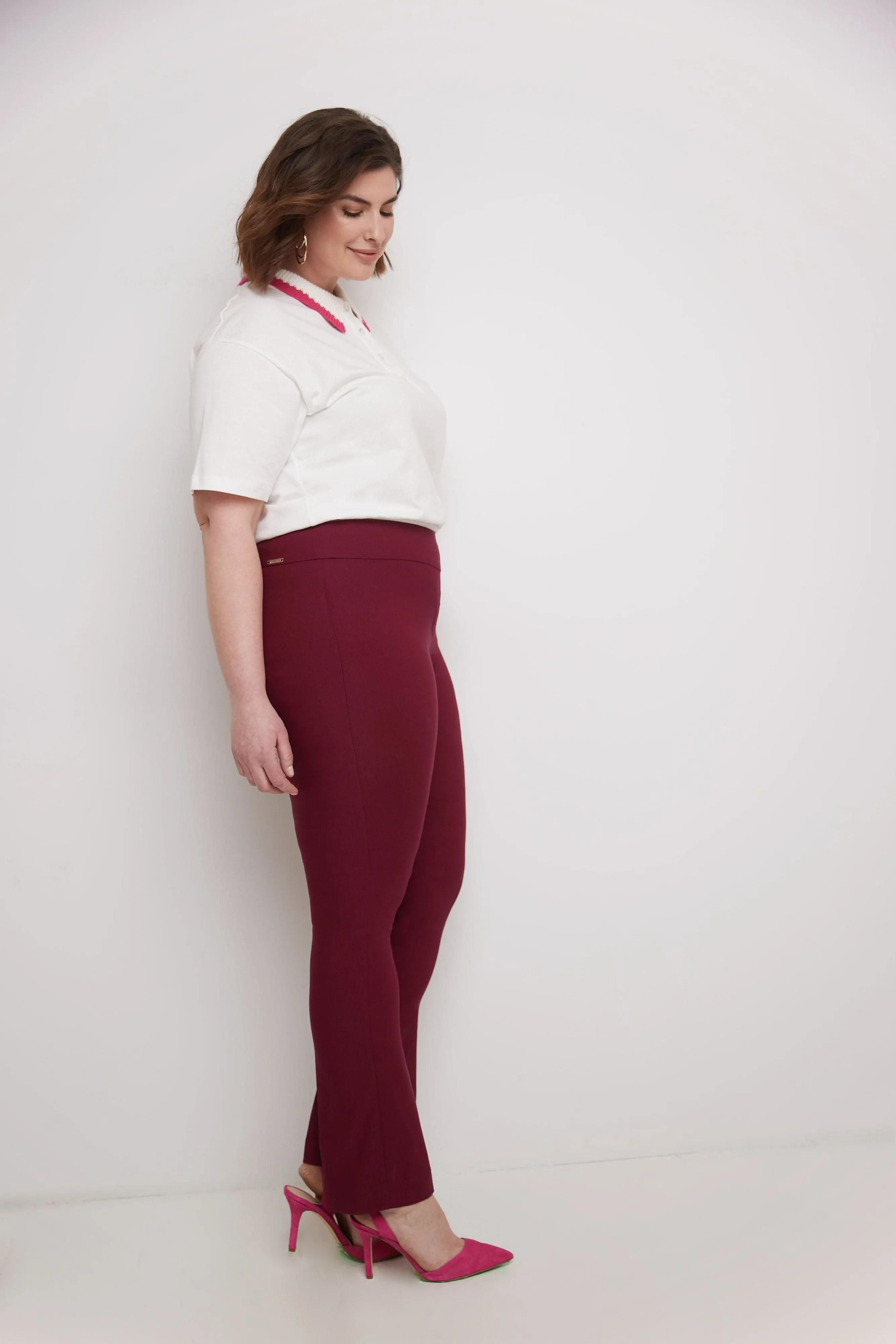 Curvy Tummy Control Straight Leg Pants