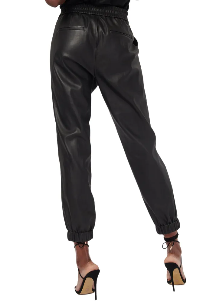 Dalton Vegan Leather Pants - Black