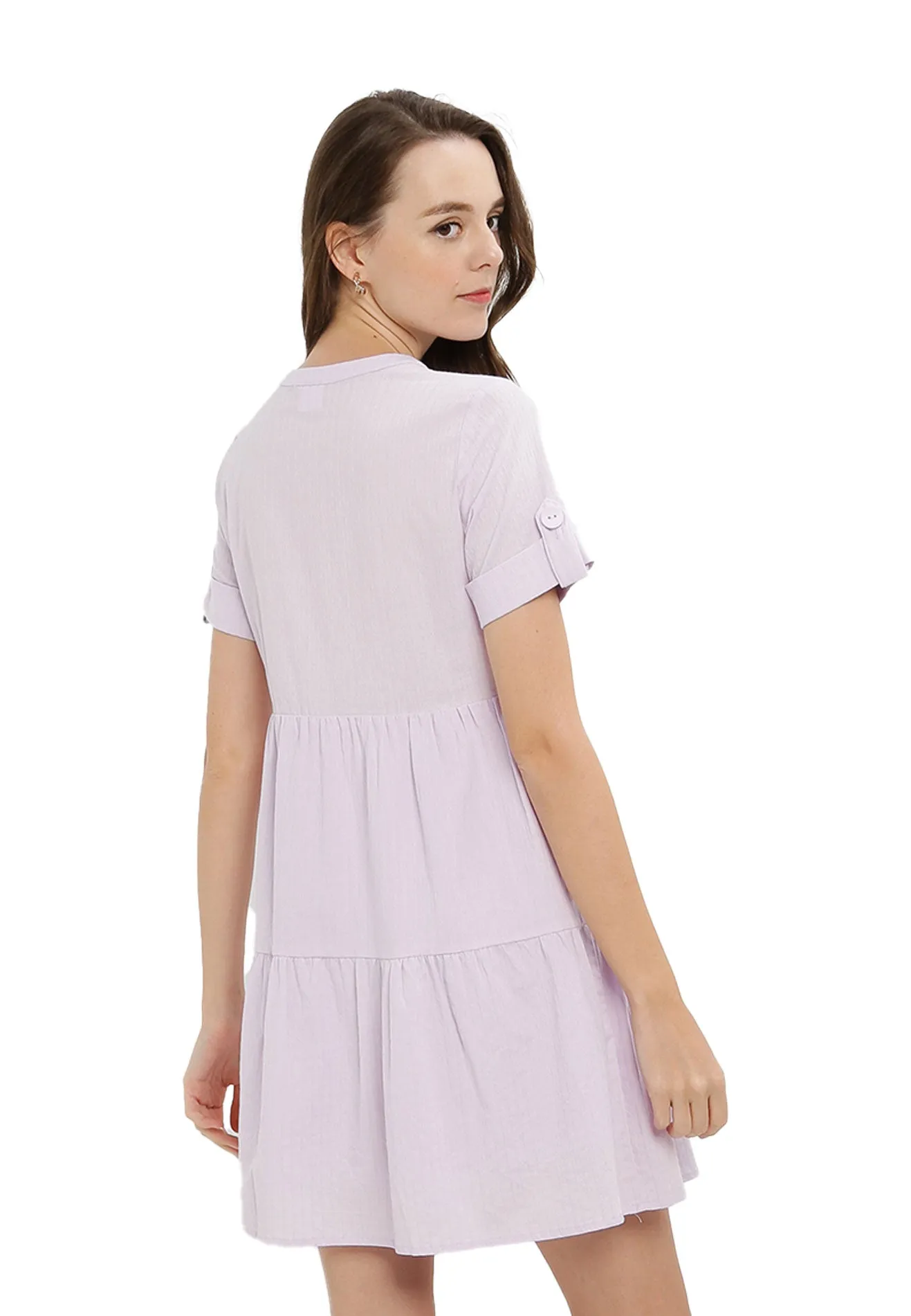 ELLE Apparel Ruffle Hem Mini Dress