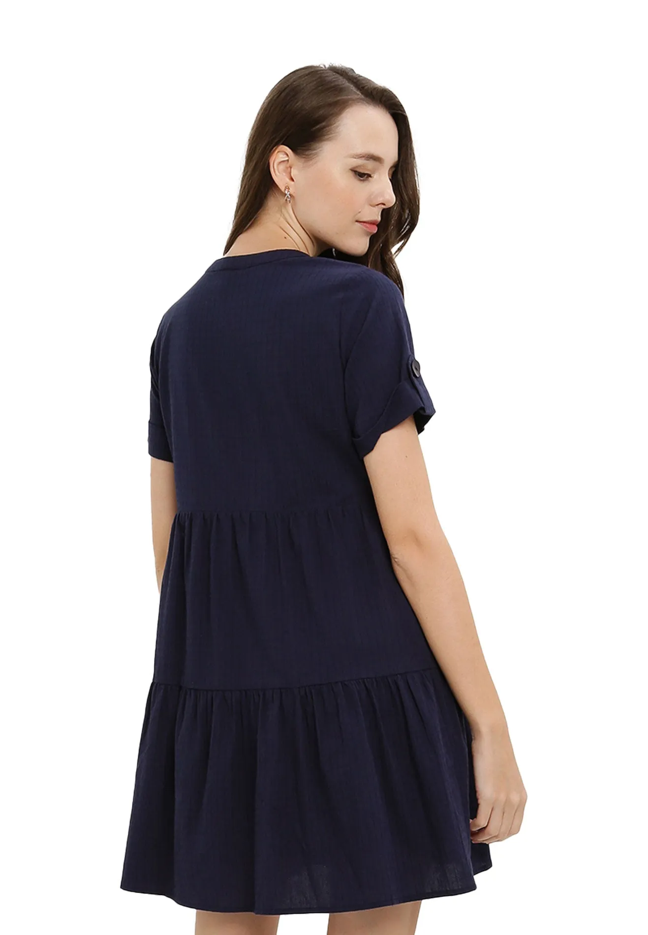 ELLE Apparel Ruffle Hem Mini Dress