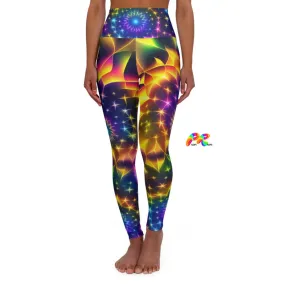 Exotic Neon Rave Leggings | Women's Festival Matching Outfits | Winter