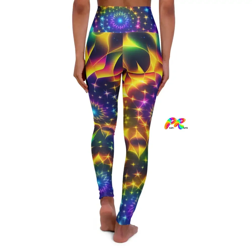 Exotic Neon Rave Leggings | Women's Festival Matching Outfits | Winter