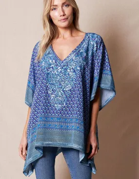 Fair Trade Flowy Tunic - Sapphire