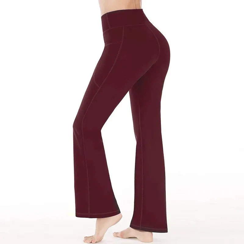 Flare Leggings in Burgandy