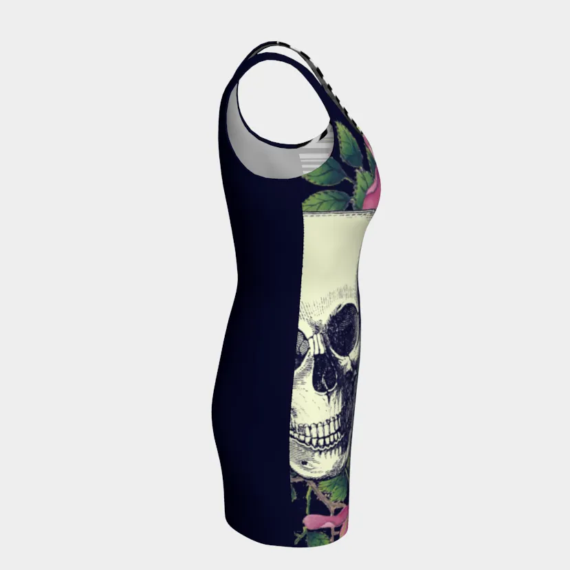 Floral Skulls Bodycon Dress