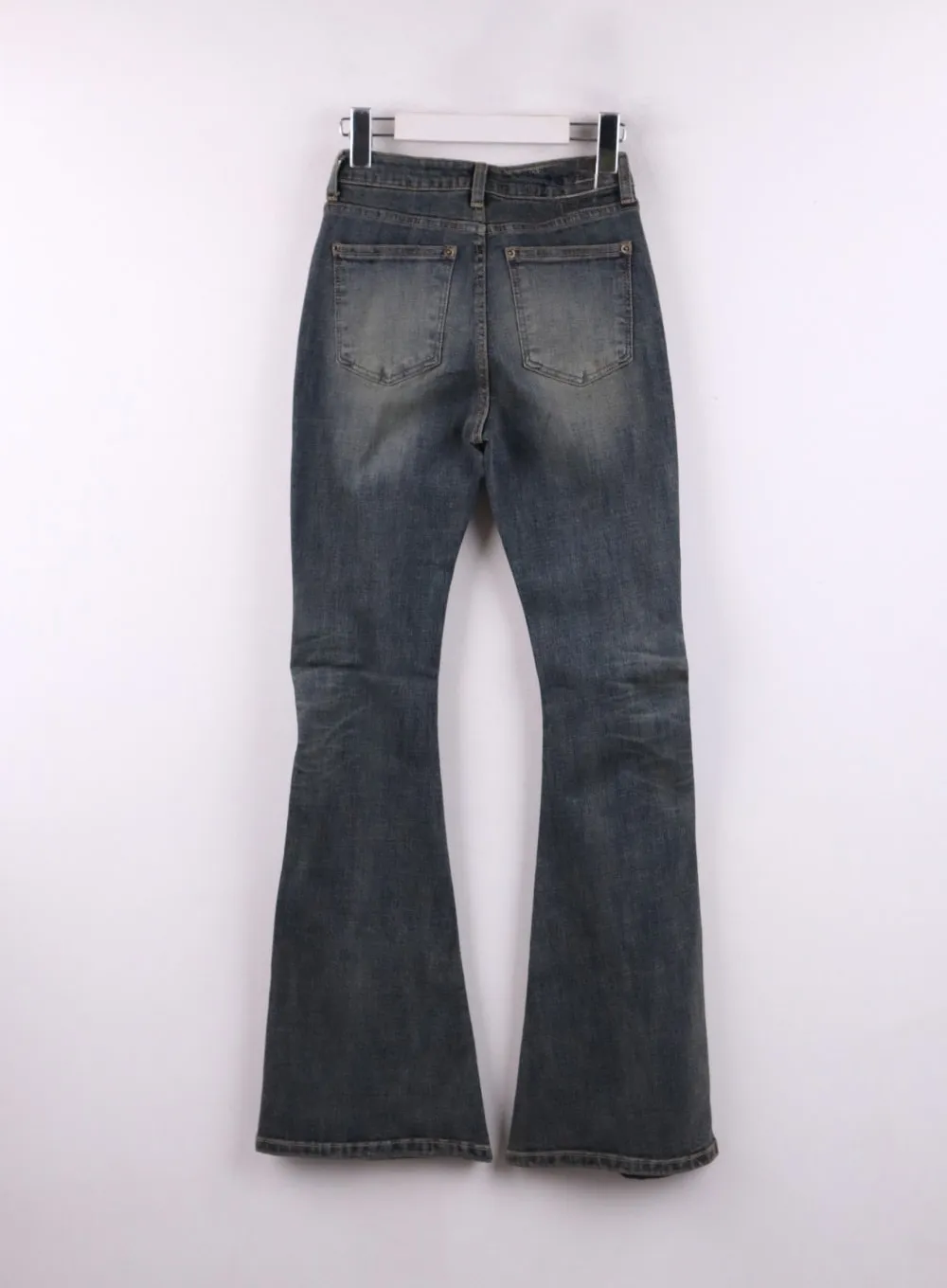 High Waist Slim Washed Bootcut Jeans CF407