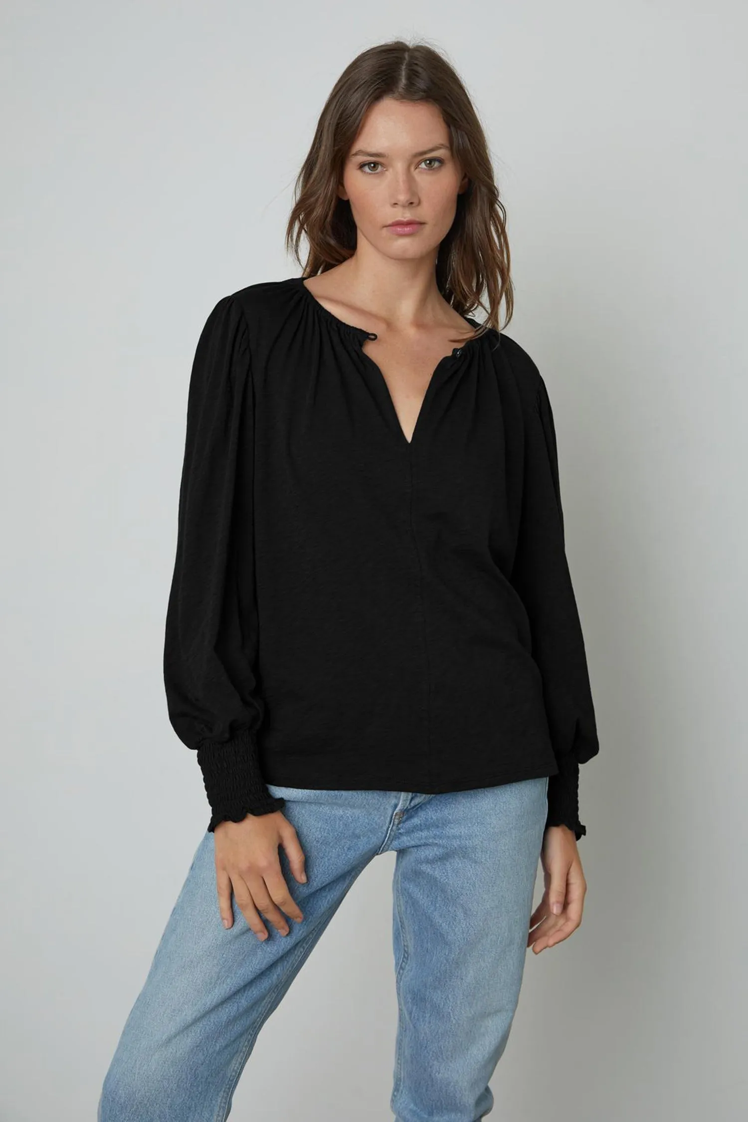 IRINA SPLIT NECK TEE