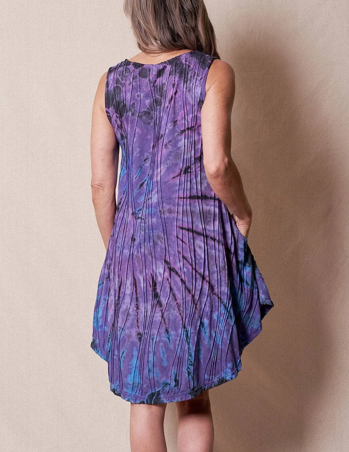 Jaya Tie-Dye Sleeveless Tunic Dress