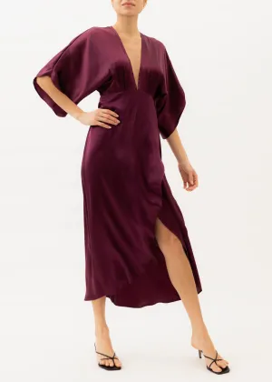 Katherine Burgundy Maxi Dress