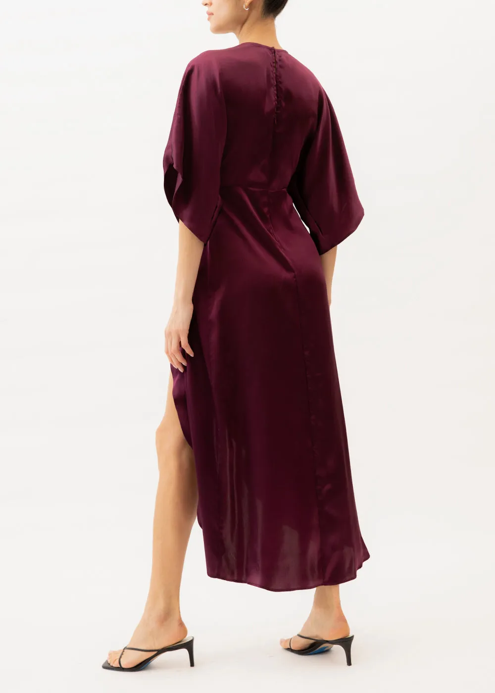 Katherine Burgundy Maxi Dress