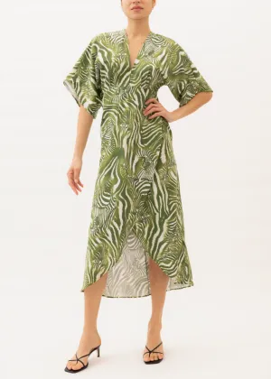 Katherine Green Zebra Print Maxi Dress