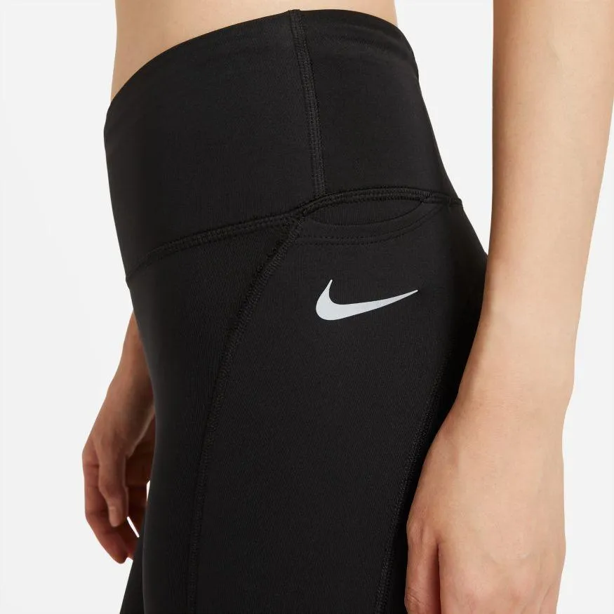 NIKE WOMEN'S EPIC FAST MID-RISE BLACK RUNNING TIGHTS