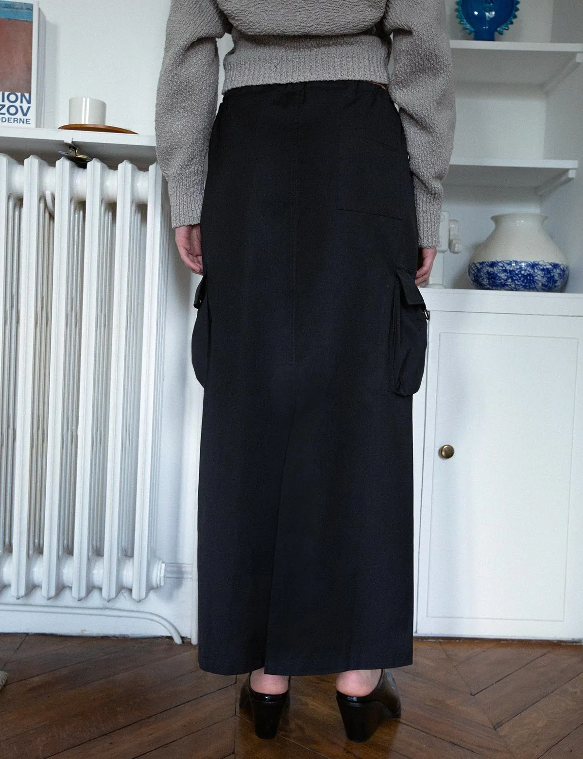 Parachute Pocket Maxi Skirt