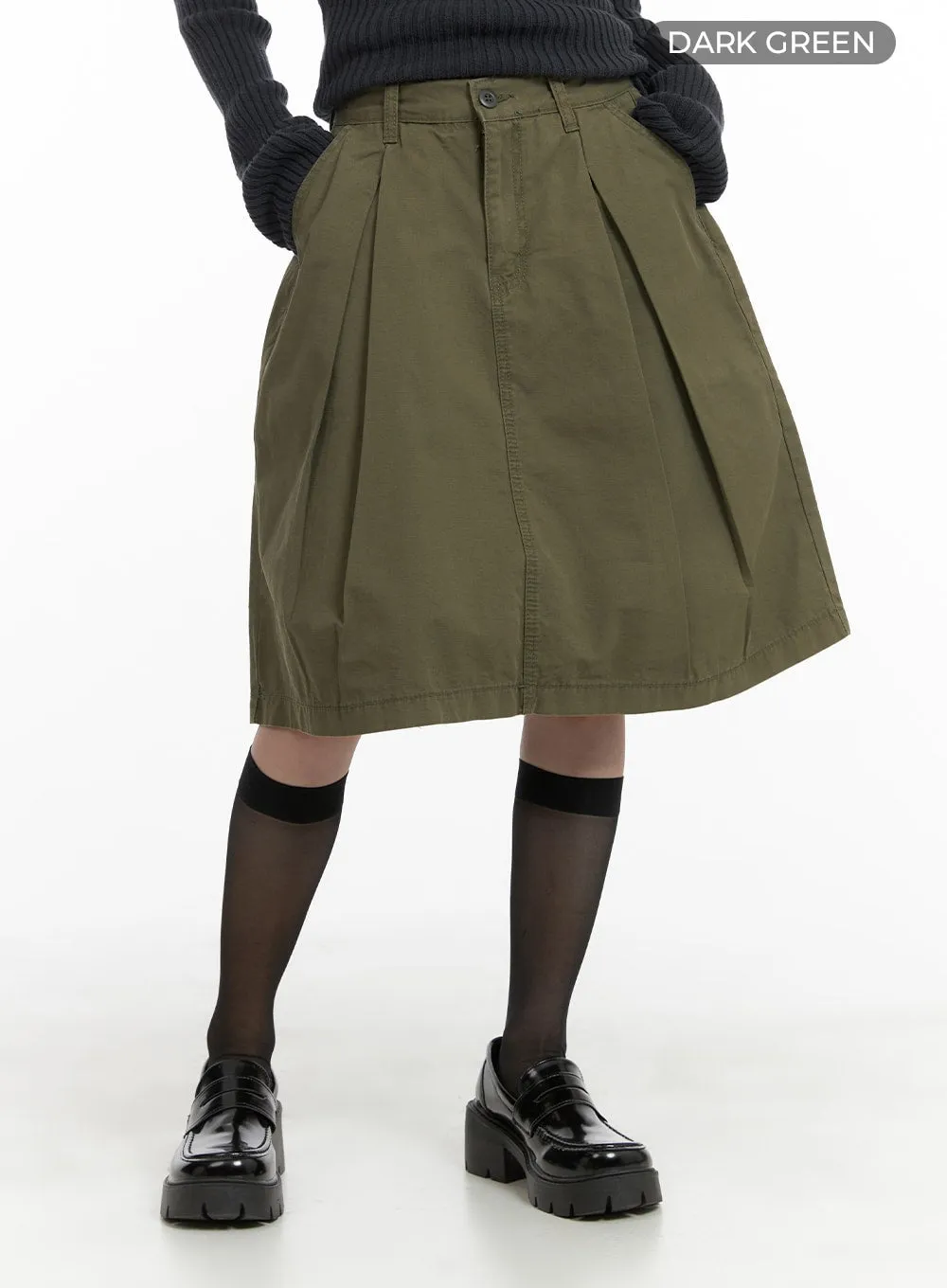 Pintuck Midi Skirt CA404