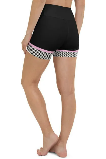 Polkadot Pink Yoga Shorts