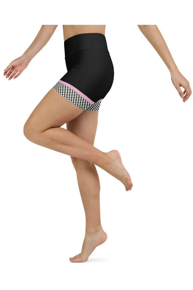 Polkadot Pink Yoga Shorts