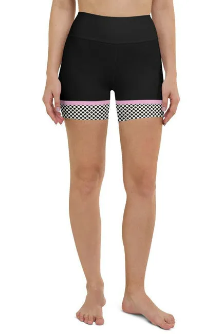 Polkadot Pink Yoga Shorts