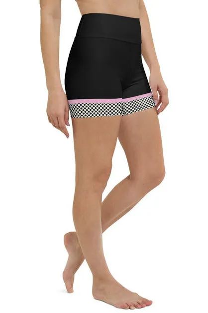 Polkadot Pink Yoga Shorts