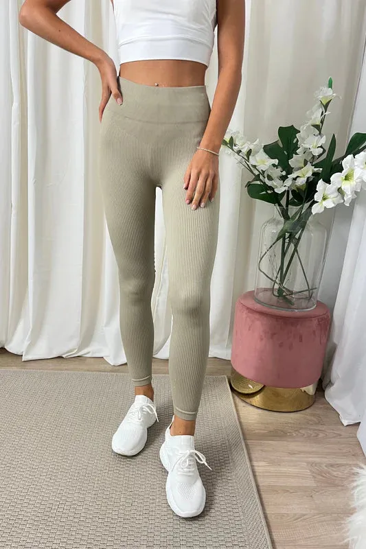 Premium Ribbed Leggings (multiple colours)