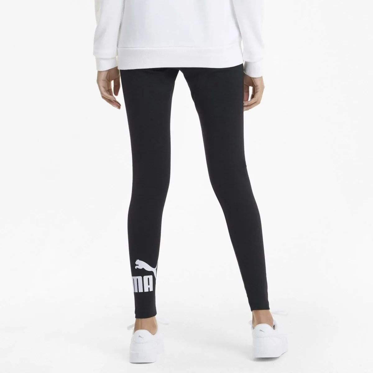 PUMA WOMEN'S ESSENTIAL LOGO BLACK TIGHTS