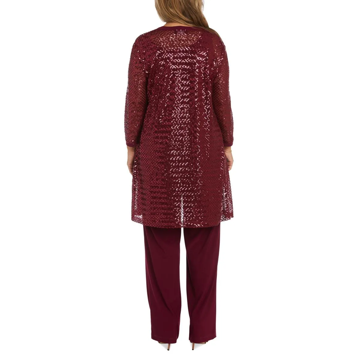 R&M Richards Womens Mesh 4PC Pant Suit