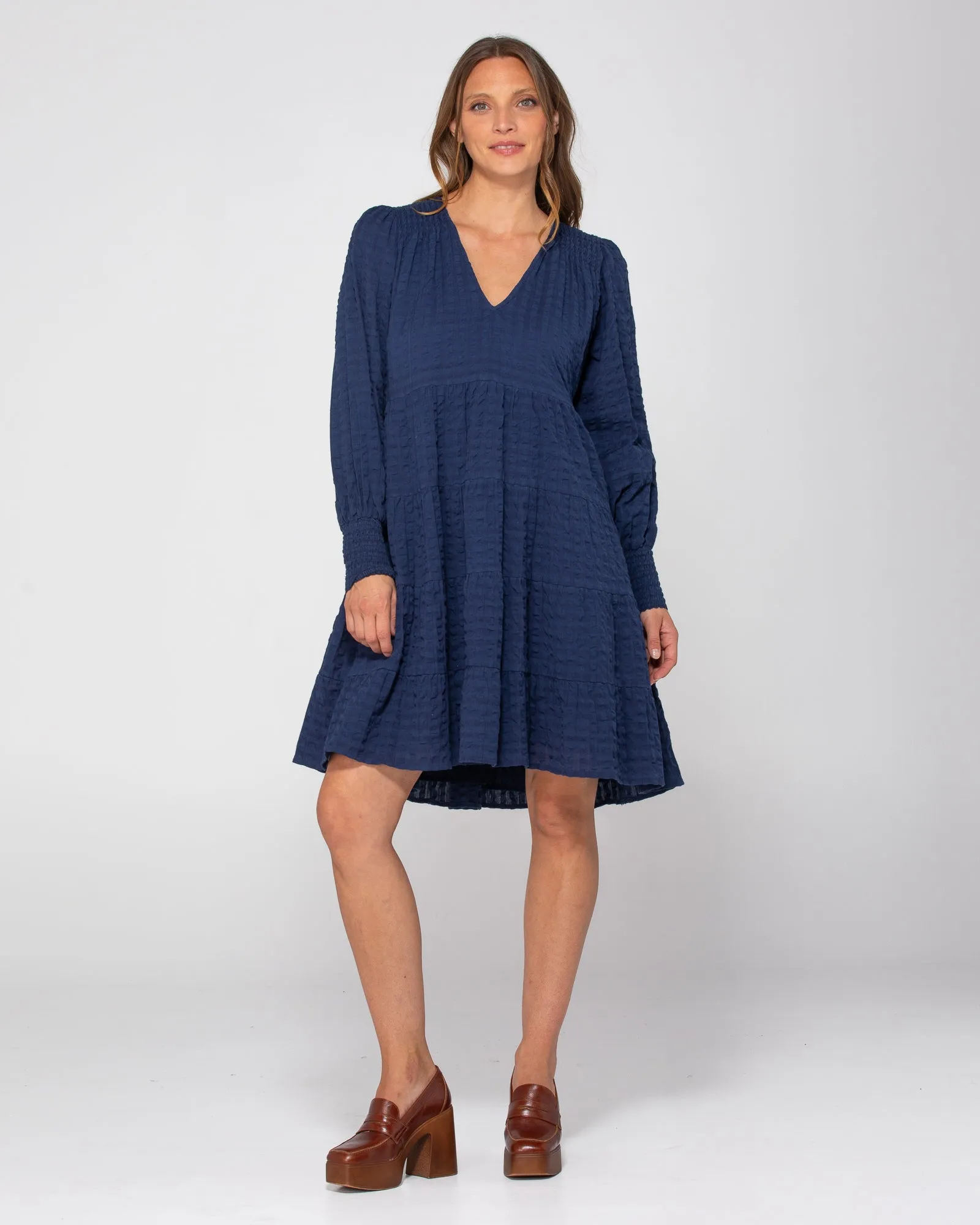 Rossi Dress - Navy Juno