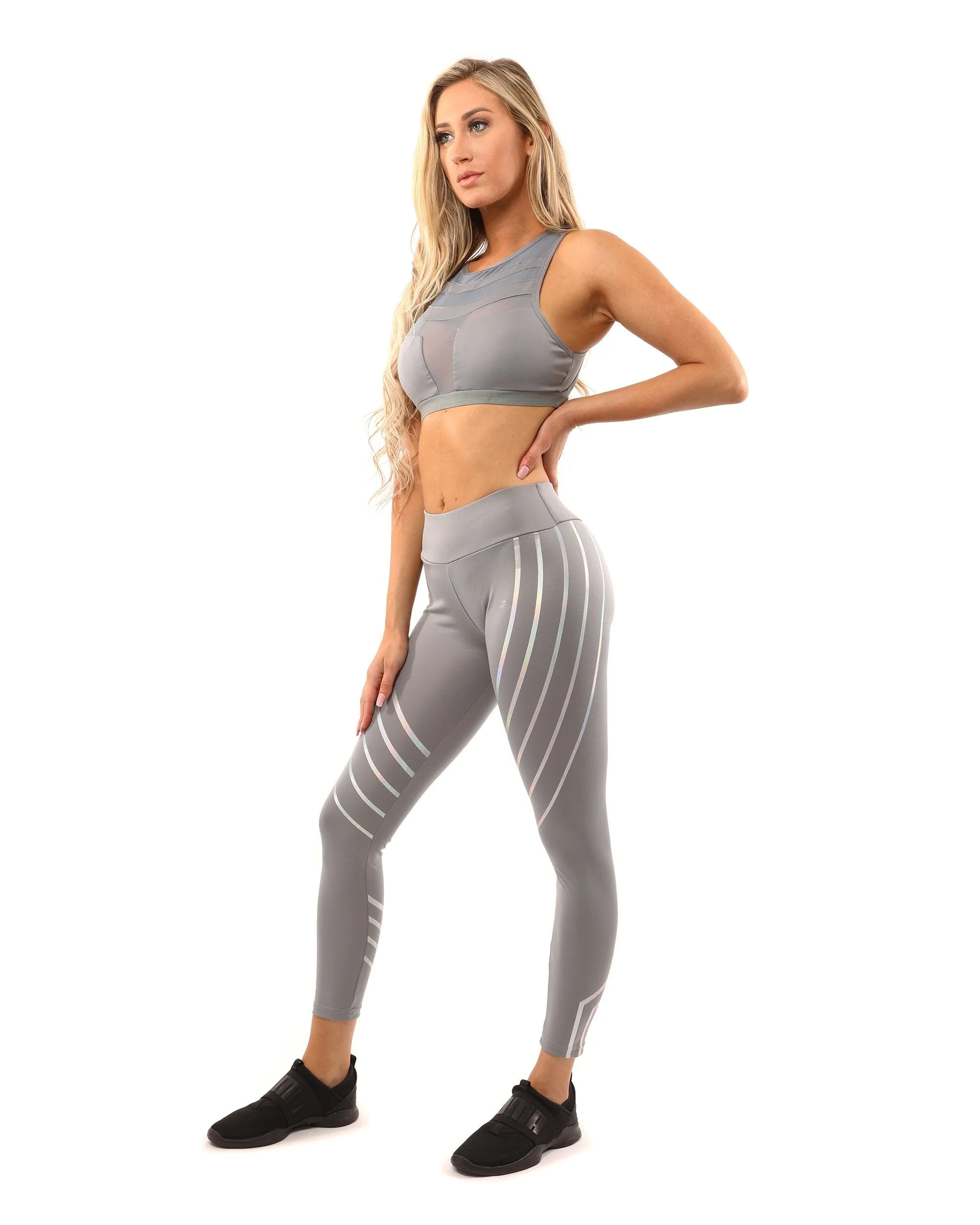 Savoy Active Laguna Set - Leggings & Sports Bra - Grey