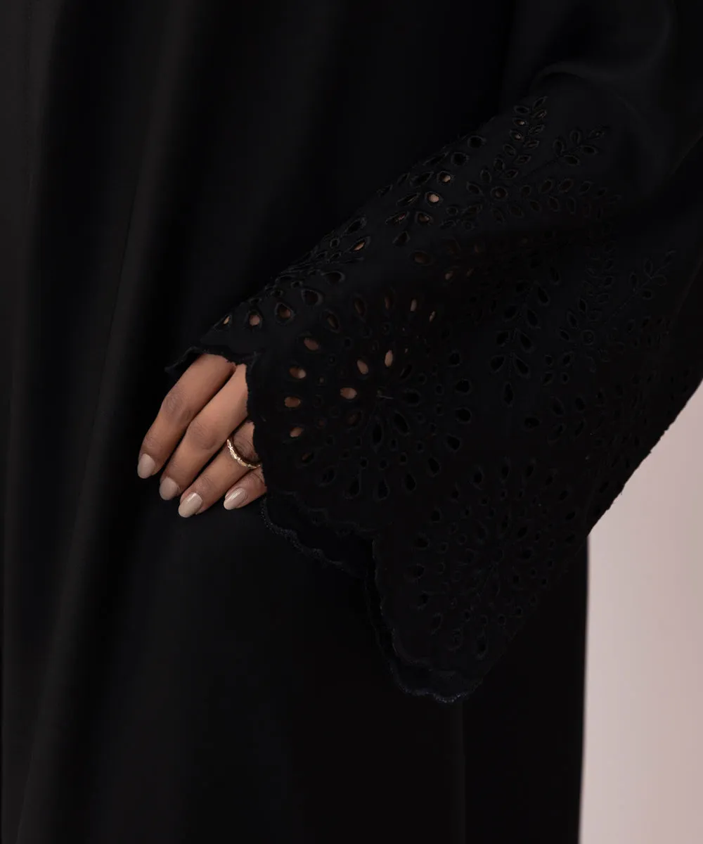 Schiffli Embroidered Abaya Set