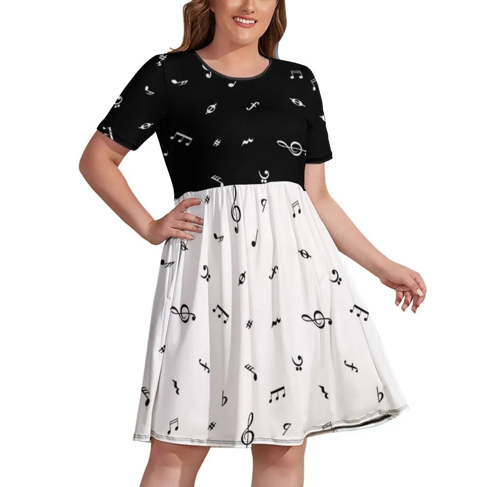 Short-Sleeve Swing Dress with Pockets (NZ034) dress