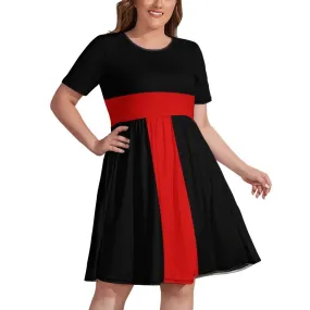 Short-Sleeve Swing Dress with Pockets (NZ034) dress