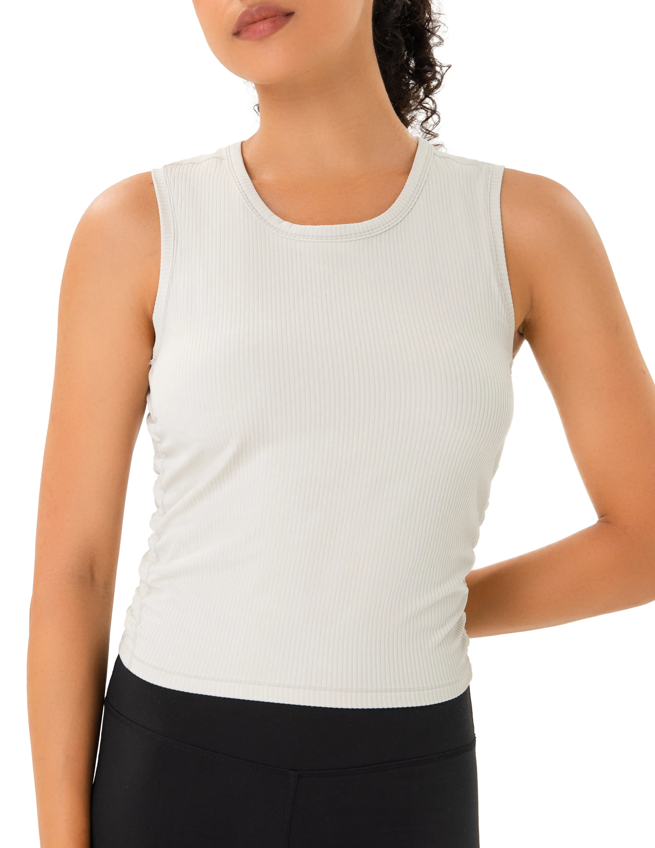 Sleeveless Crew Neck Workout Shirt