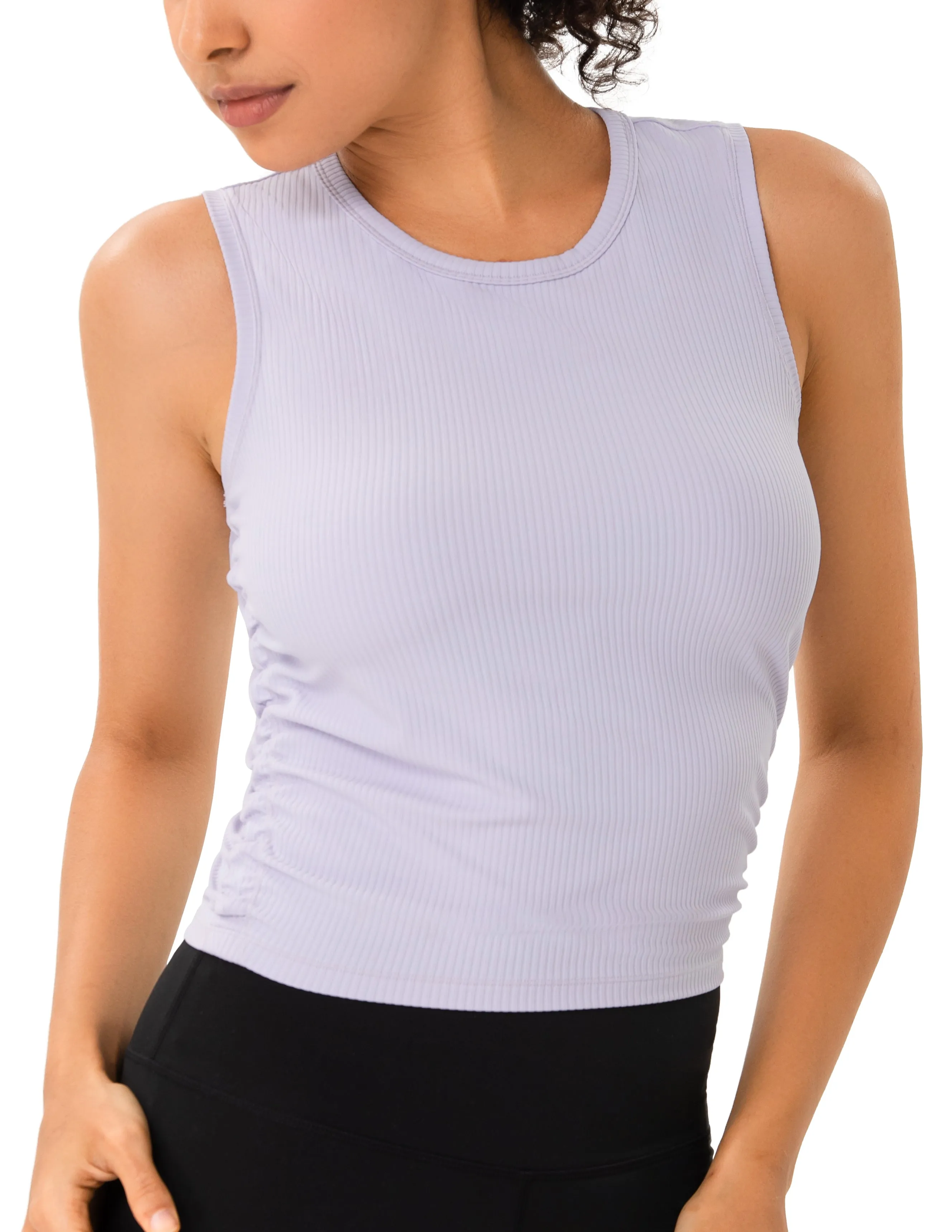 Sleeveless Crew Neck Workout Shirt