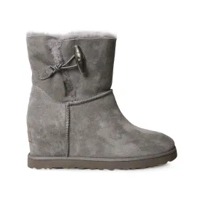 UGG Classic Femme Button Charcoal Boots - Women's