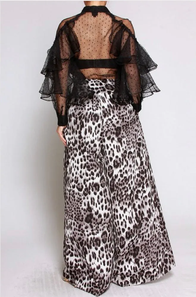 WIDE LEG CHEETAH ANIMAL PRINT PANTS