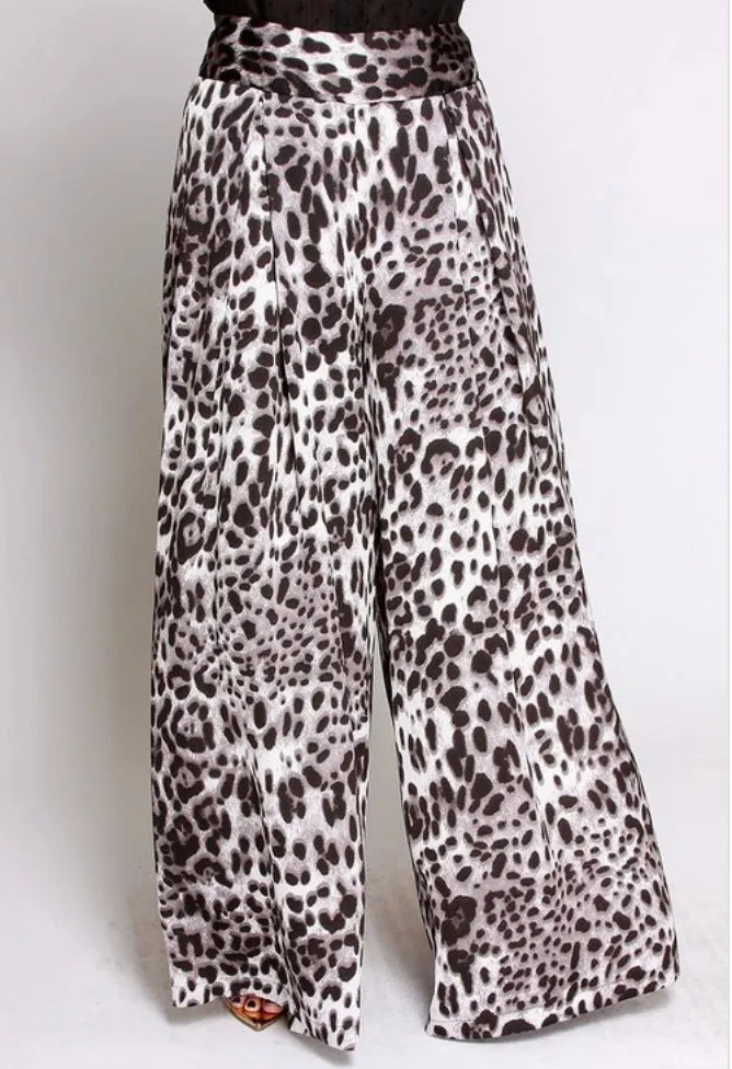 WIDE LEG CHEETAH ANIMAL PRINT PANTS