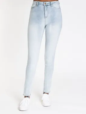 WOMENS HI-RISE SKINNY DENIM - LIGHT - CLEARANCE